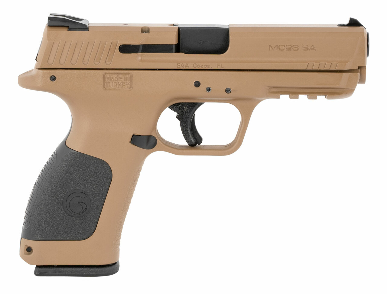 Girsan MC28SA 9mm, 4.25″ Barrel, 3-Dot Sights, Flat Dark Earth, 15rd