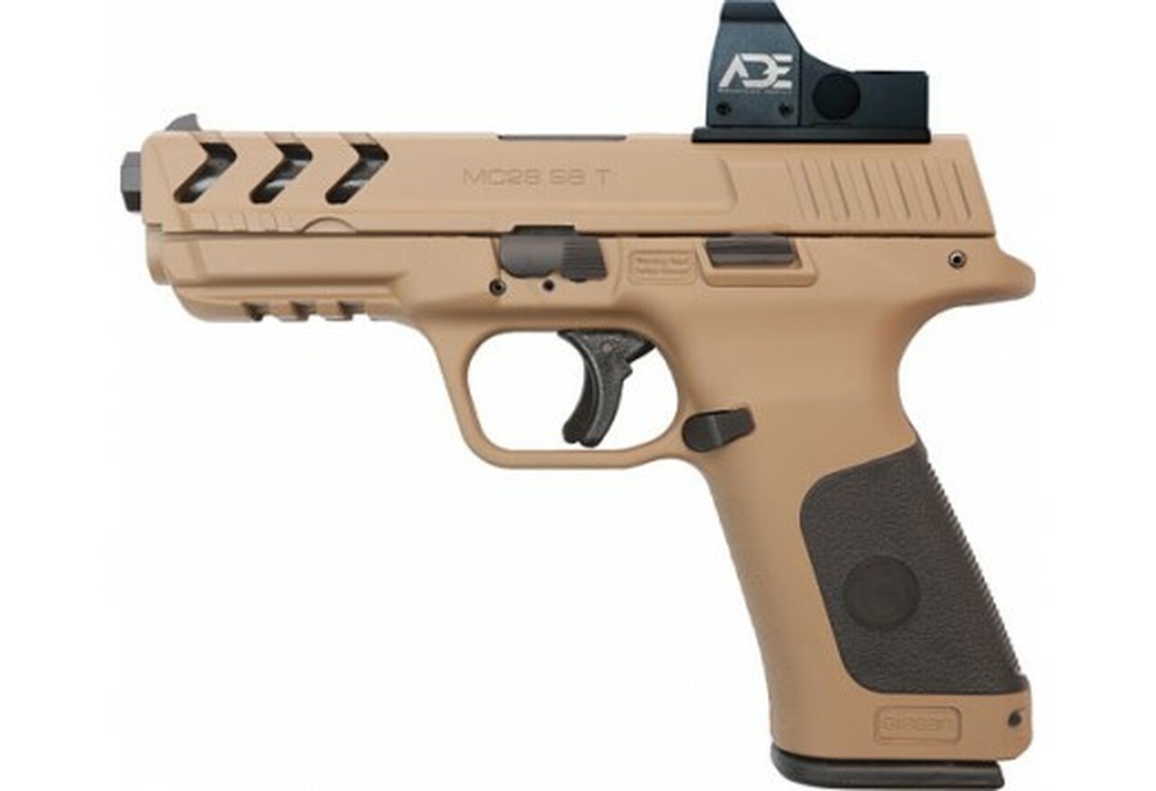 Girsan MC28SA 9MM 4.25″ Barrel With Optic, Flat Dark Earth Polymer Frame, 15rd Mag