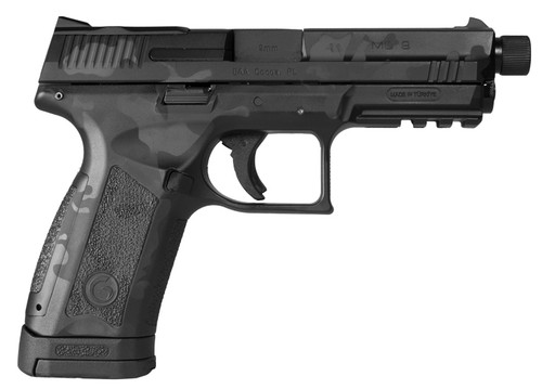 Girsan MC9 Disrupter 9mm, 4.6″ Threaded Barrel, Black Camo, Optics Ready, 17rd