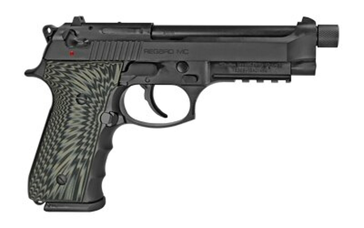 Girsan Regard MC 9mm, 5″ Threaded Barrel, Decocker, G10 Grips, Black, 18rd