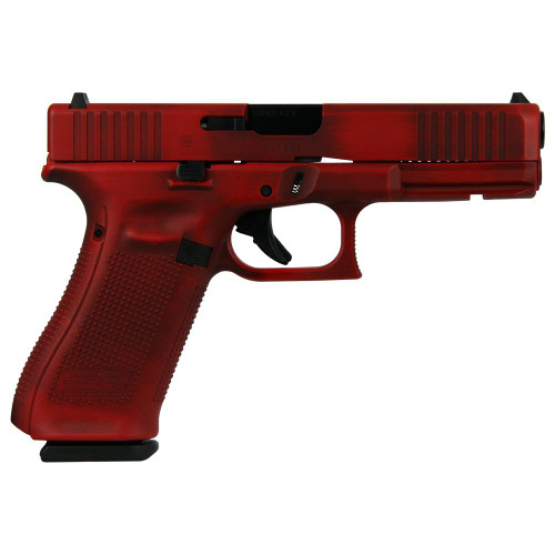 Glock 17 G5 Custom “Distressed Red” 9mm, 4.49″ Barrel, 17rd