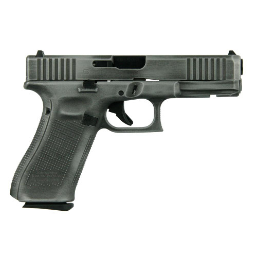 Glock 17 G5 “Distressed Crushed Silver Slide” 9mm, 4.49″ Barrel, 17rd