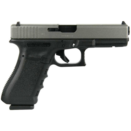 Glock 17 Gen 3 9mm, 4.5″ Barrel, Black Frame, Silver Slide, 17rd