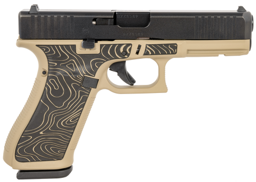 Glock 17 Gen 5 9mm, 4.5″ Barrel, Flat Dark Earth, Topography Grip, 17rd
