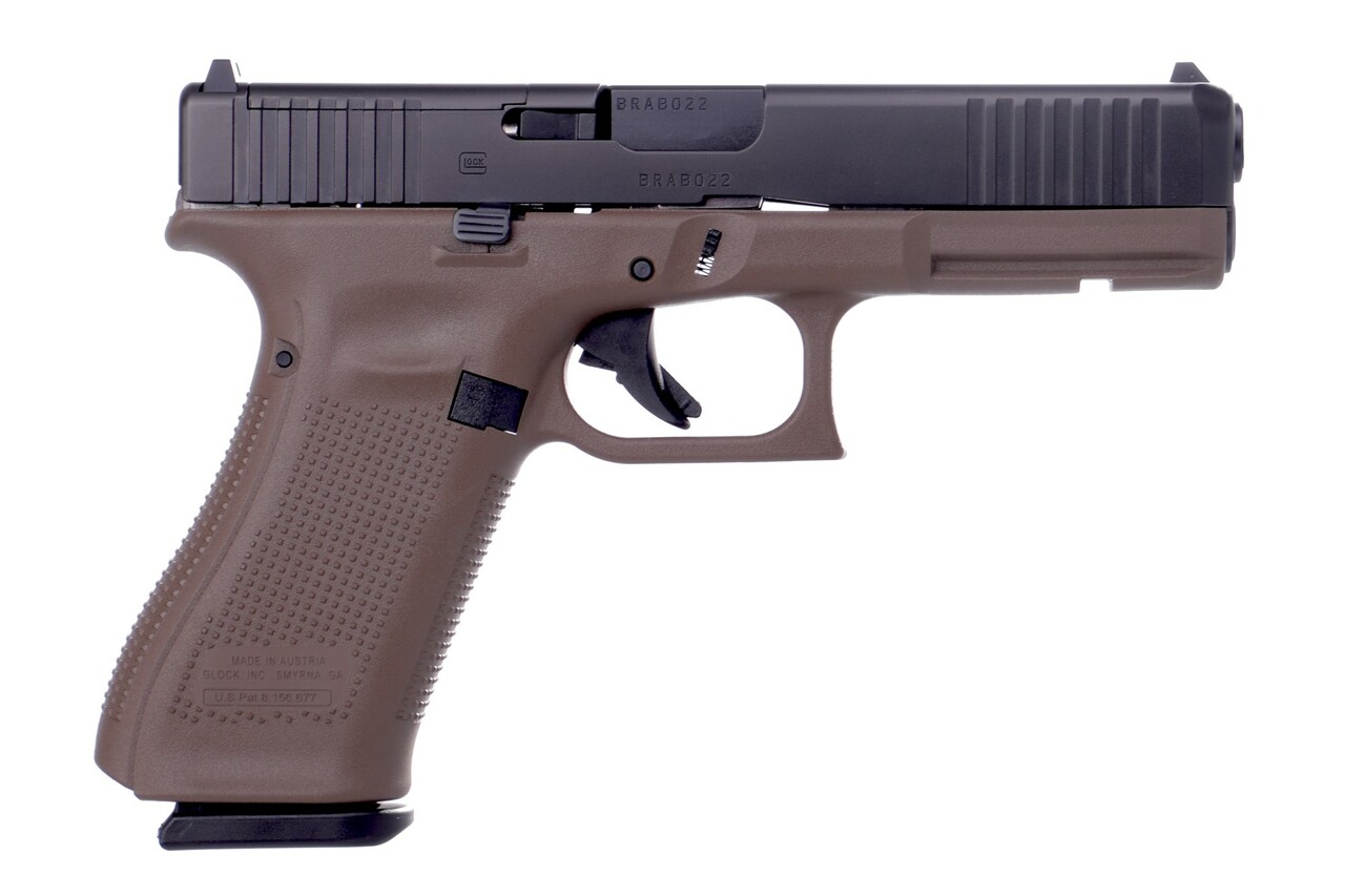 Glock 17 Gen5 MOS 9mm, 4.49″ Barrel, Flat Dark Earth, 3x 17rd