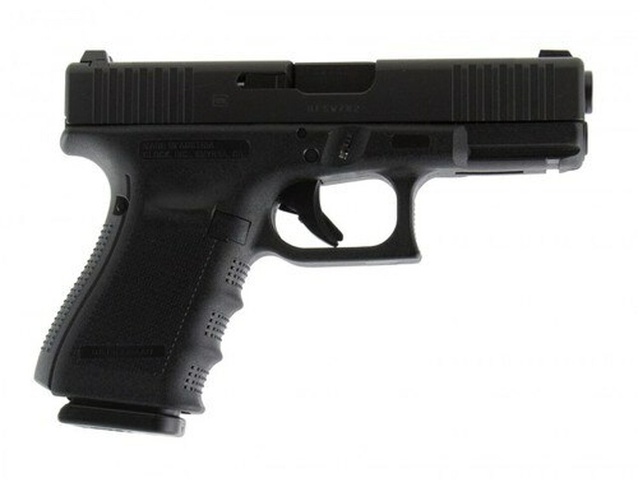 Glock 19 G4, 9mm, Front Slide Serrations, Extended Controls, Night Sights, 15rd