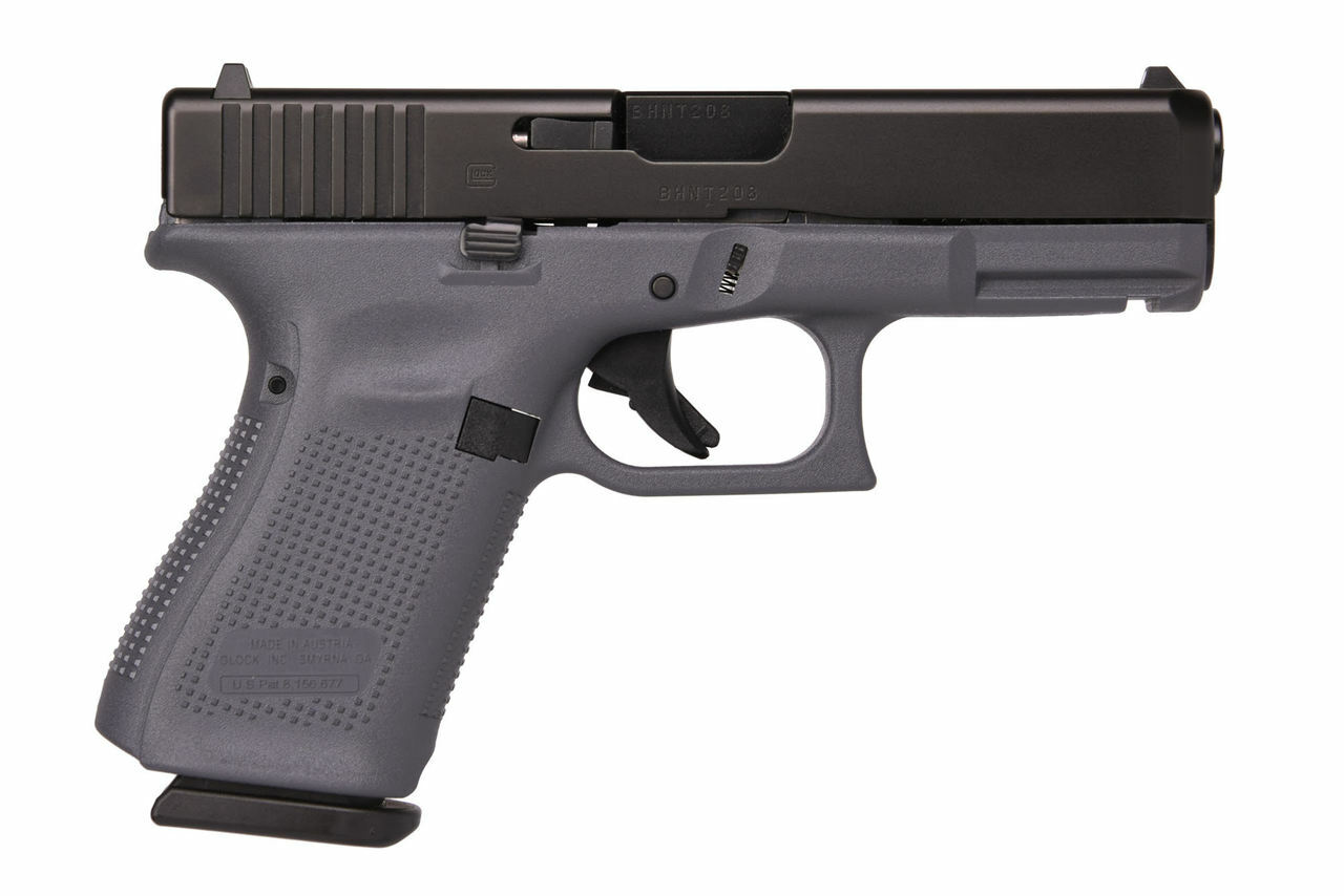 Glock 19 Gen 5 9mm Gray Frame Fixed Sights 15rd Mag