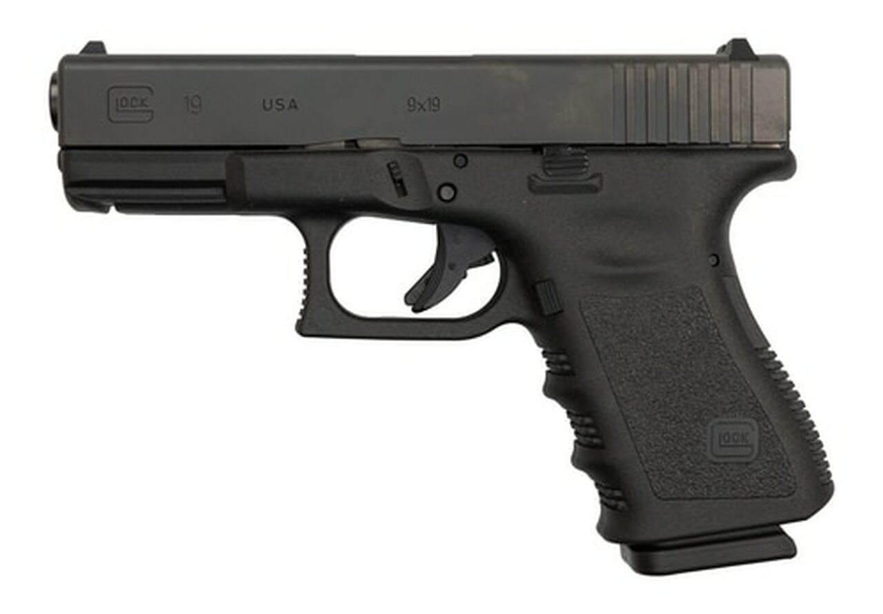 Glock 19 Gen3 USA Made 9mm, 4″ Barrel, Black, 2 x 15rd Mag