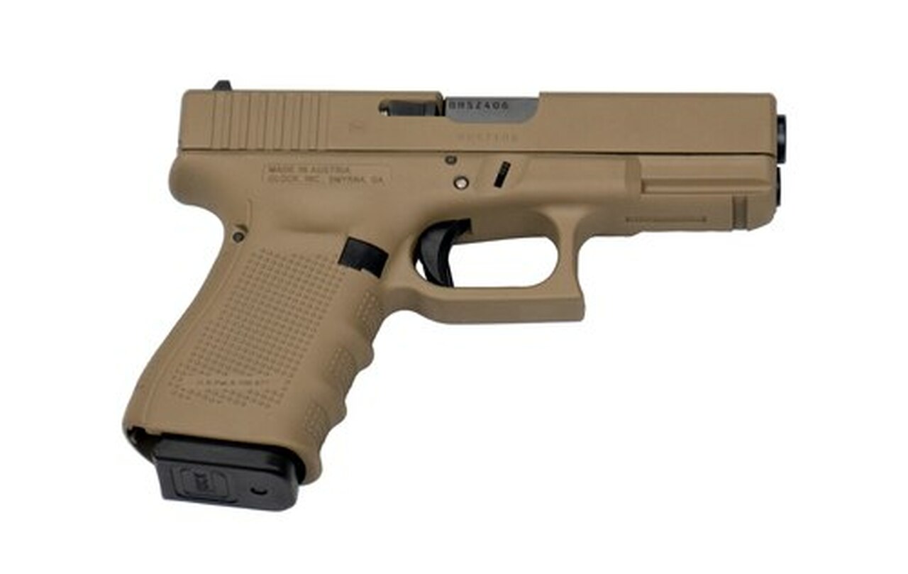 Glock 19 Gen4, 9mm, 4.02″ Barrel, 15rd, Flat Dark Earth