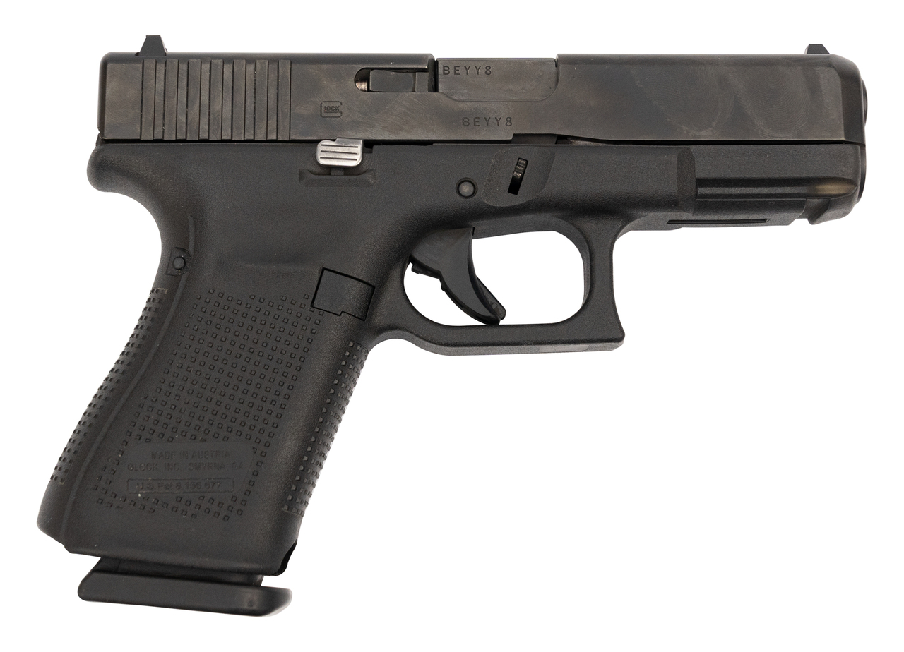 Glock 19 Gen5 AUS Used 9mm, 4″ Barrel, Contrast Sights, Black, 15rd