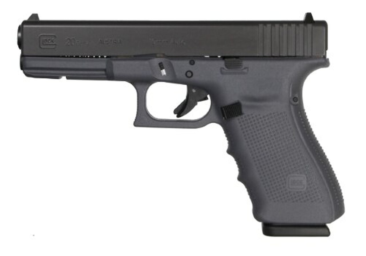 Glock 20 Gen 4, 10mm, 15rd, Gray Frame, 4.6″ Barrel