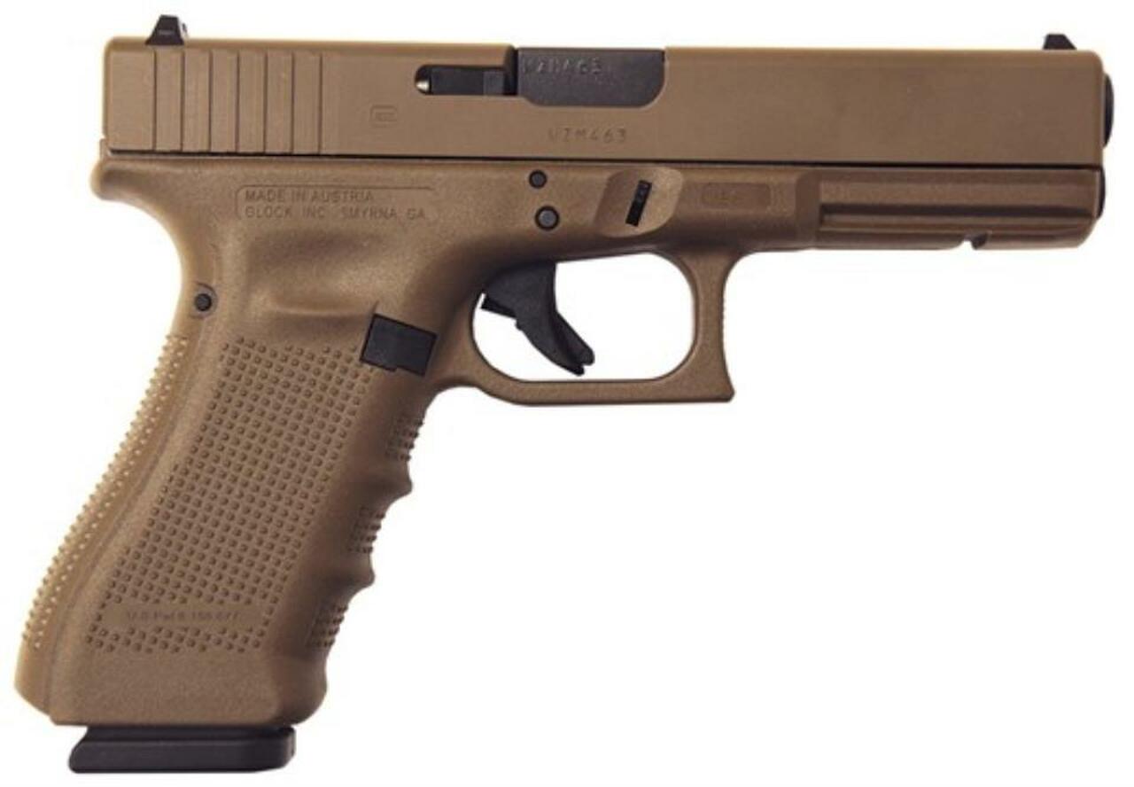 Glock 20 Gen4 10MM Full Flat Dark Earth Finish, Rail, 3 15 Rnd Mags