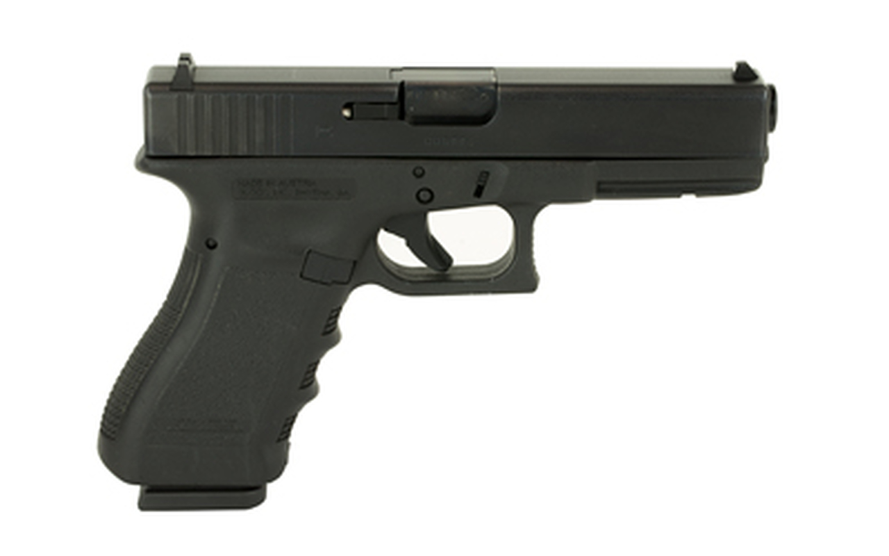 Glock, 22, Safe Action, Full Size Pistol, 40 S&W, 4.48″ Barrel, Polymer Frame, Matte Finish, Fixed Sights, 15Rd, 2 Magazines, Glock OEM Rail, Rebuilt