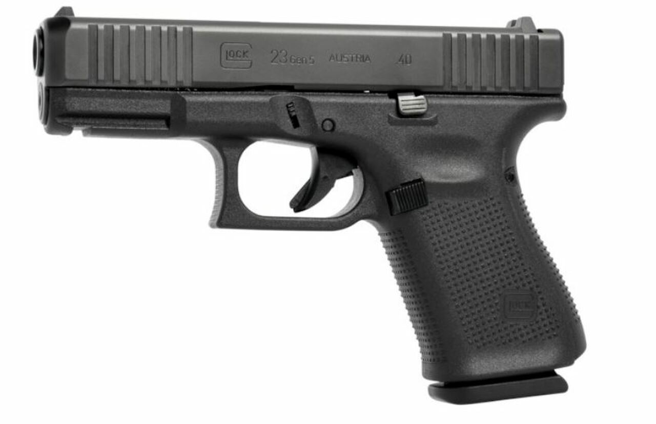 Glock 23 Gen5 .40 S&W, 4″ GMB, Fixed Sights, Black, 13rd