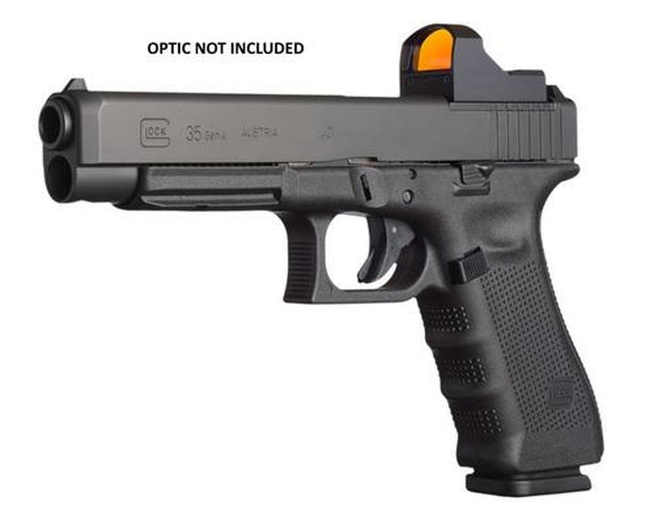 Glock, 35 Gen4, Competition, Modular Optic System, Striker Fired, Full Size, 40S&W, 5.31″ Barrel, Polymer Frame, Matte Finish, Adjustable Sights, 15Rd, 3 Magazines