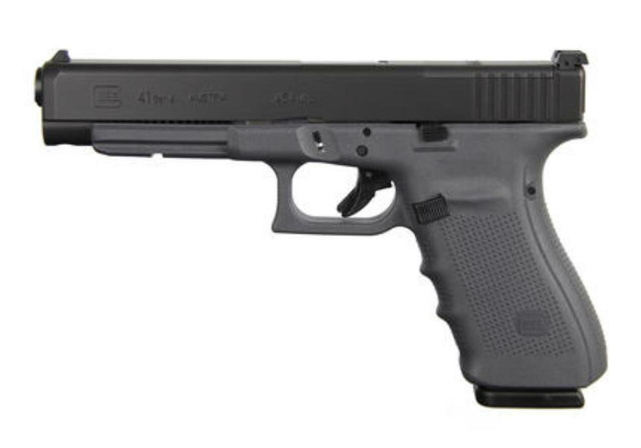 Glock 41 Gen4, 45ACP, 5.3″, 10rd, MOS, Gray Frame