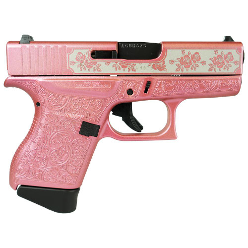 Glock 43 Custom “Glock & Roses Medusa Pink” 9mm, 3.41″ Barrel, 6rd