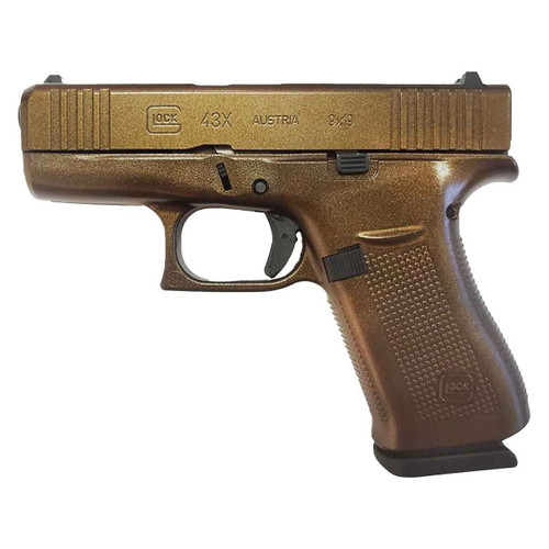 Glock 43X Pumpkin Spice 9mm, 3.4″ Barrel, Subcompact, 10rd