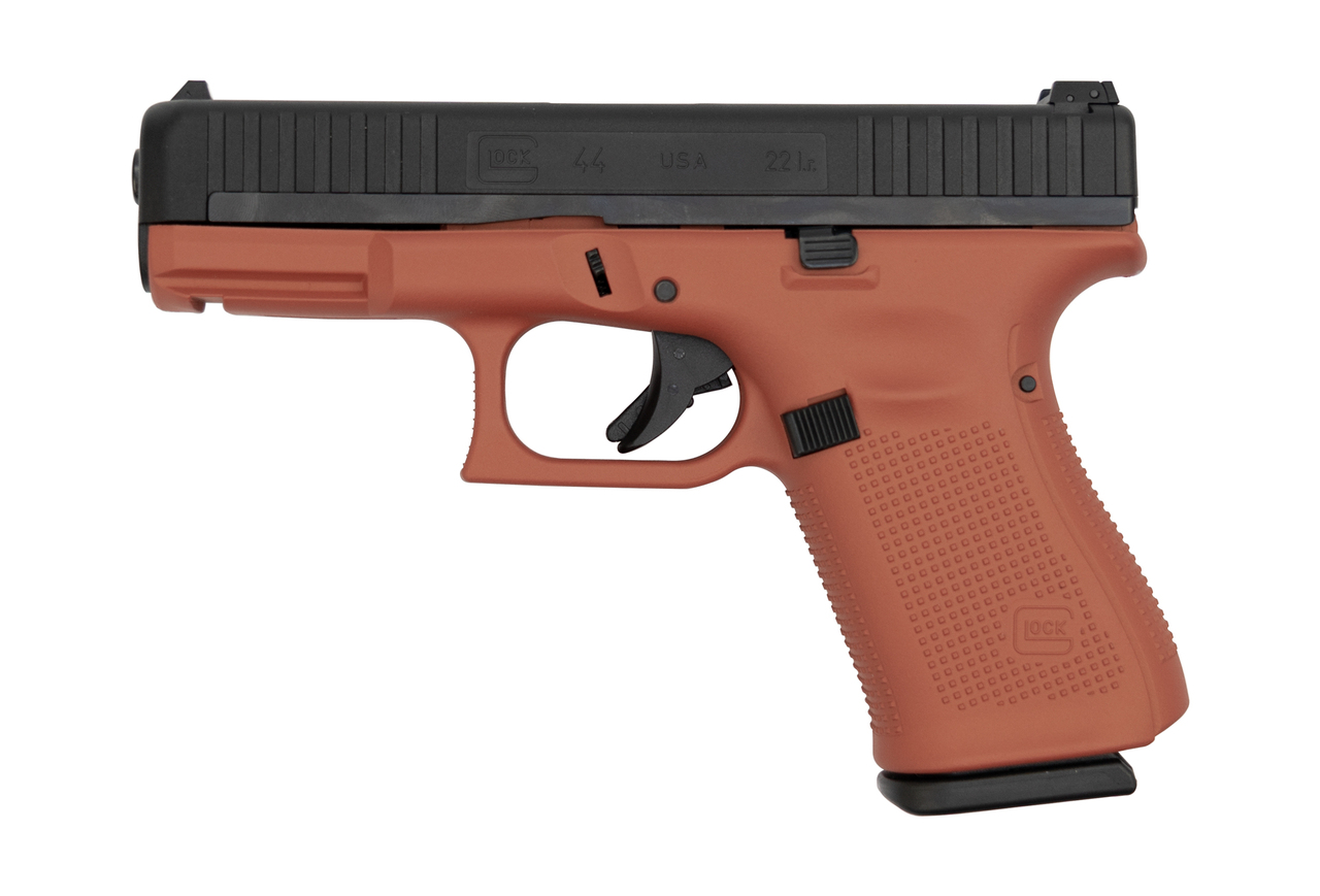 Glock 44 .22 LR, 4″ GMB, Adjustable Sights, Copper Suede, 10rd
