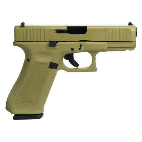 Glock 45 Gen 5 9mm, 4.02″ Barrel, FDE, Front Serrations, 17rd