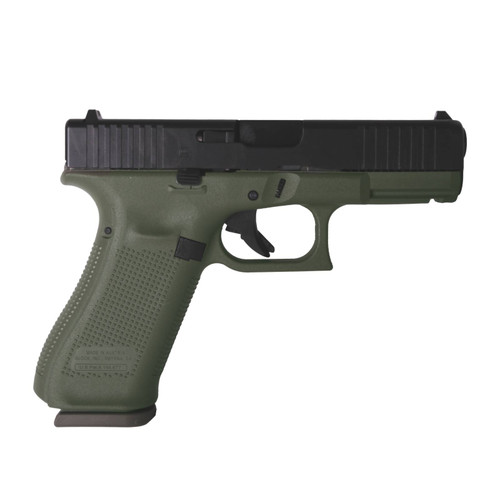 Glock 45 Gen 5 9mm, 4″ Barrel, Black, OD Green, 17rd