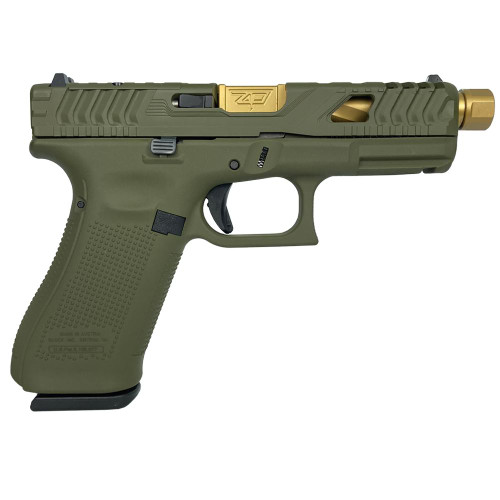 Glock 45 Gen 5 Custom 9mm, 4.6″ Gold Barrel, OD Green, 17rd