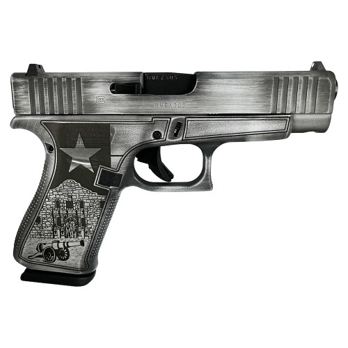 Glock 48 Custom “Texas Silver” 9mm, 4.17″ Barrel, 10rd