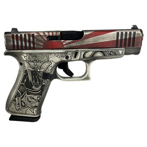 Glock 48 Gen 5 “Rising Sun Bushido-Battle Worn” 9mm, 4.17″ Barrel, 10rd