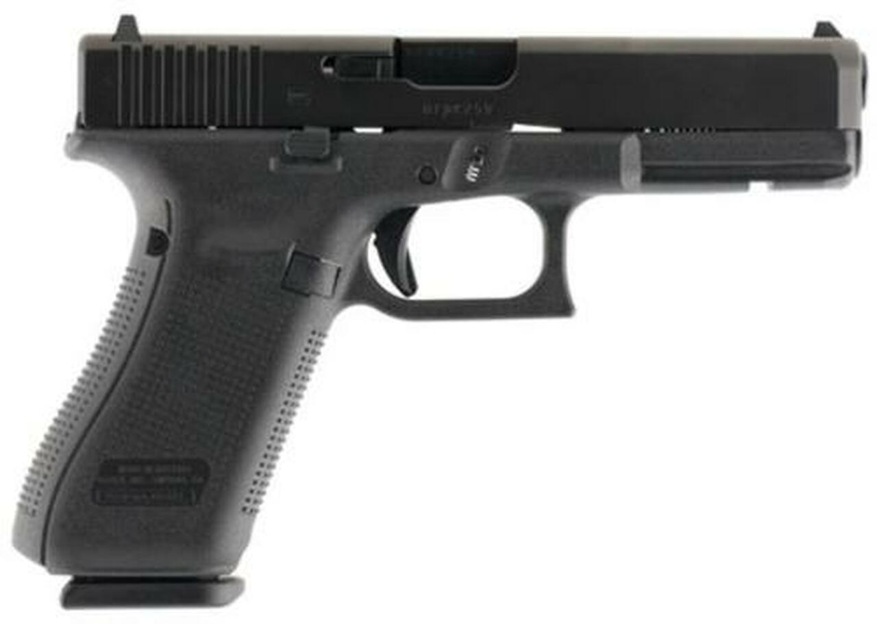 Glock G17 Gen5 9mm, 4.48″ Barrel, Fixed Sights, Modular Backstrap, Black, 10rd