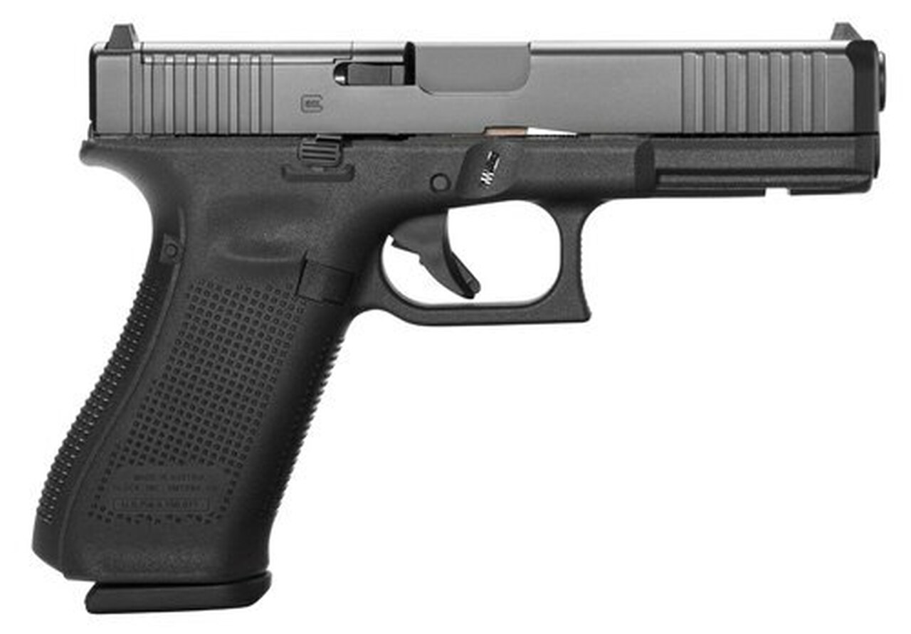 Glock G17 Gen5, 9mm, 4.49″ Barrel, 10rd, Black Frame, Black nDLC Slide