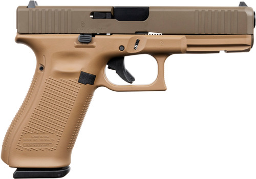 Glock G17 Gen5 9mm, 4.49″ Barrel, FDE/Brown Cerakote, 17rd