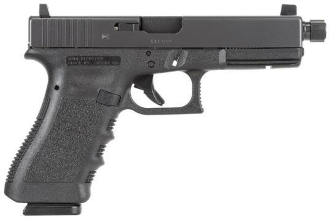 Glock G17 Std Threaded Barrel DAO 9mm 4.5″, Integral Grip Black, 10 rd