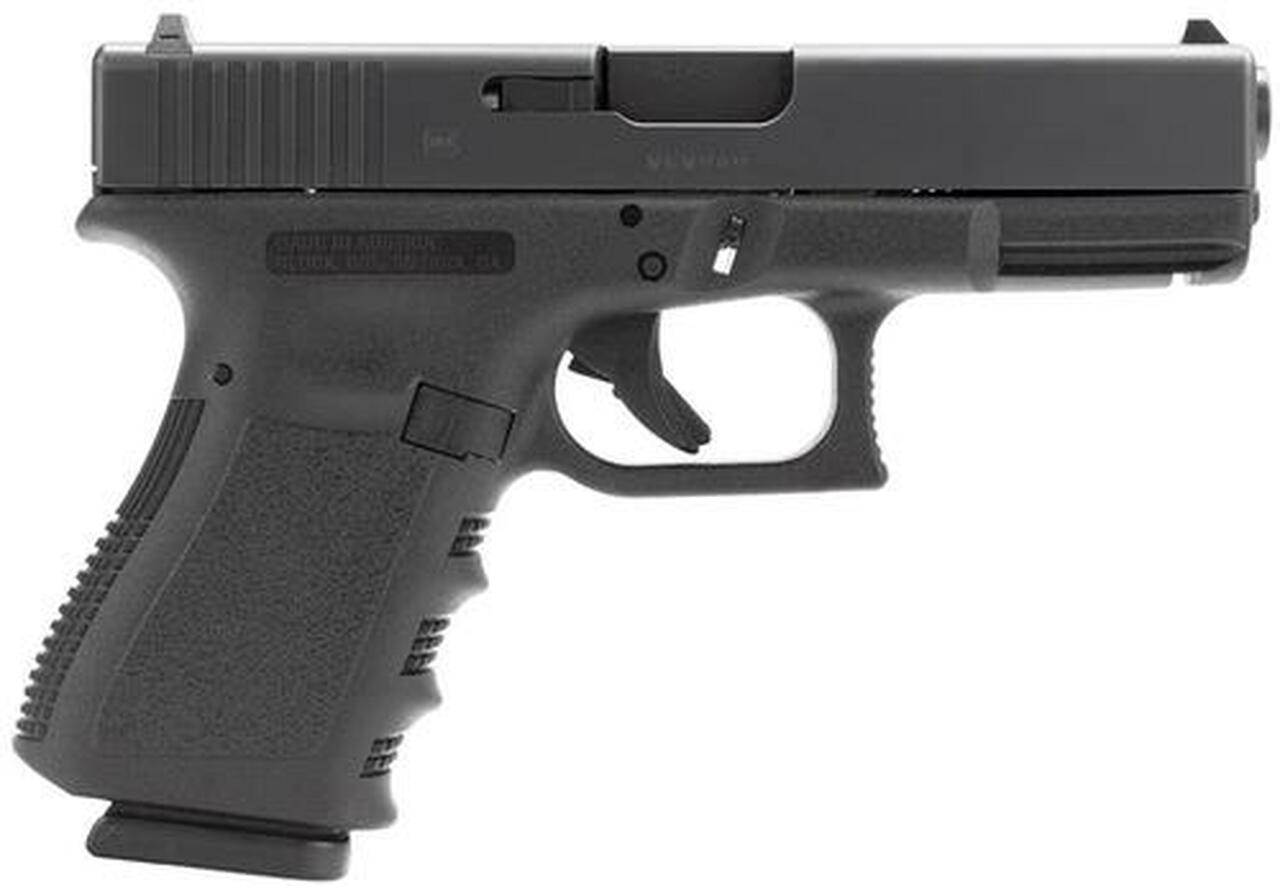 Glock G19 9mm, 4.01″ Barrel, FS Grip, Black, 15rd