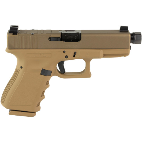 Glock G19 9mm, 4.6″ Threaded Barrel, Flat Dark Earth Cerakote, Optic Ready, 15rd