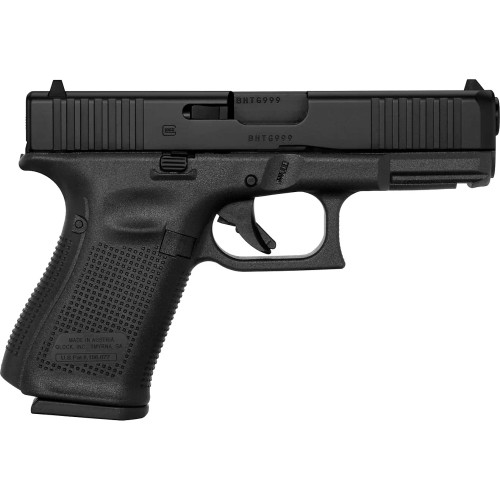Glock G19 Gen 5 9mm, 4″ Barrel, Black, Picatinny Rail, 15rd