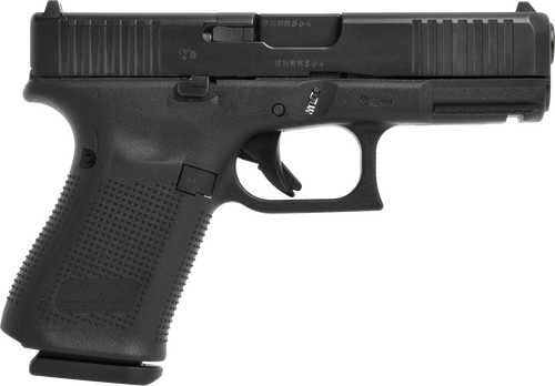 Glock G19 Gen 5 MOS 9mm, 4.02″ Barrel, Black, Fixed Sights, 15rd