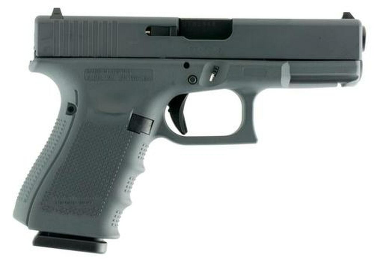 Glock G19 Gen4, 9mm, 4.01″, 15rd, Gray Frame/Slide, FS