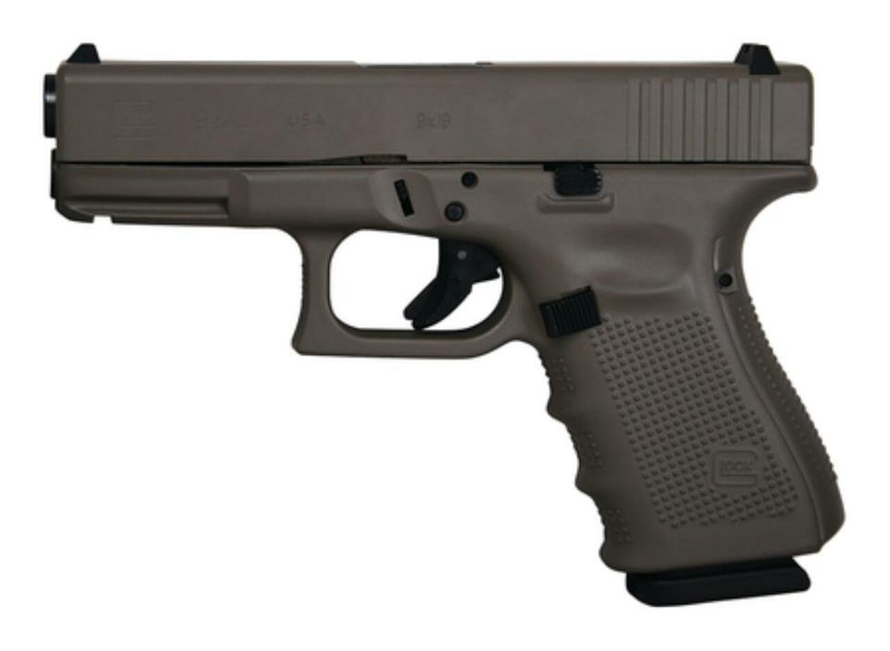 Glock G19 Gen4 9mm 4″ Barrel Cerakote Elite Earth Finish USA Made 15rd Mag