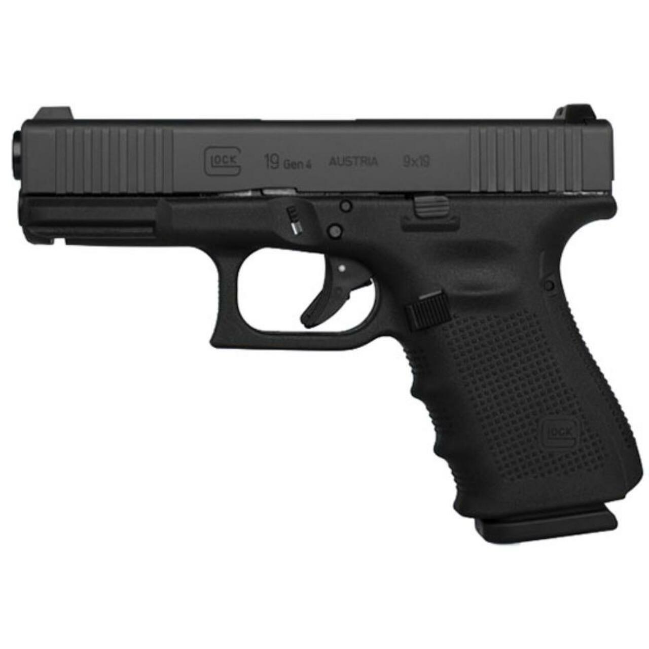 Glock G19 Gen4 9mm, 4″ Barrel, Front Slide Serrations, 15rd Mag
