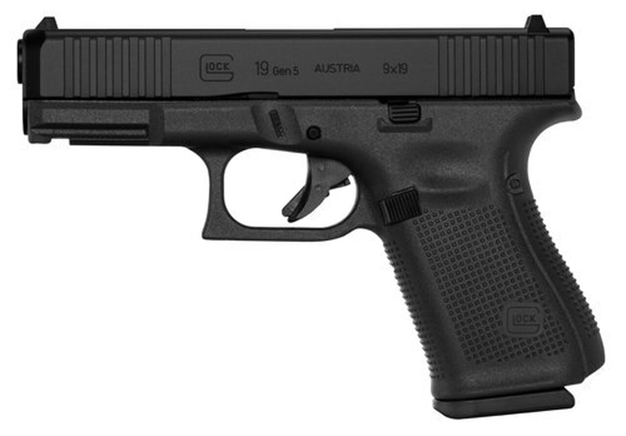 Glock G19 Gen5 9mm, 4.02″ Barrel, Fixed Sights, 10rd