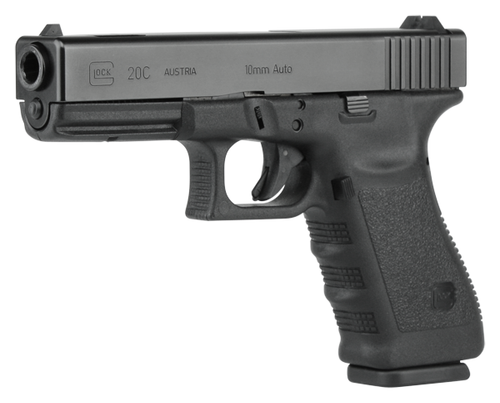 Glock G20C 10mm, 4.6″ Barrel, Black, Fixed Sights, 10rd