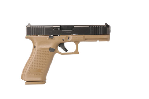 Glock G21 Gen 5 45 ACP, 4.61″ Barrel, Flat Dark Earth Frame, Black Slide, MOS Cut, 10rd