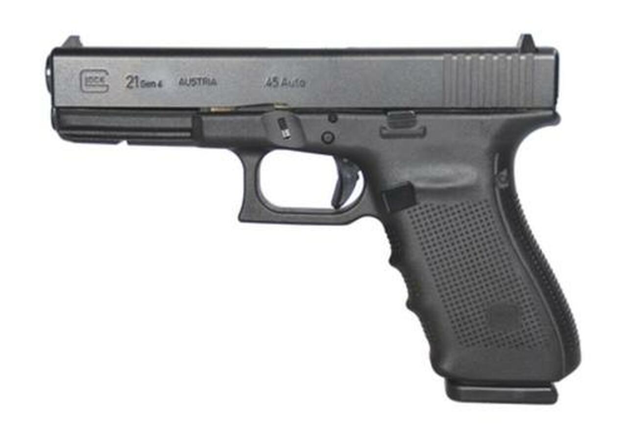 Glock G21 Gen4 .45 ACP, 4.6″ Barrel, Fixed Sights, Black, 3x13rd Mag