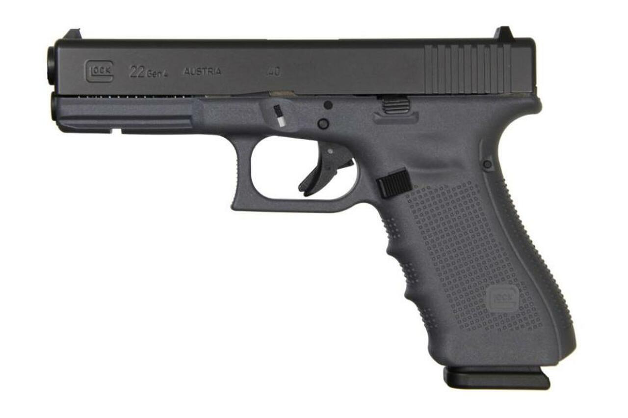 Glock G22 G4 .40 S&W, 4.48″, 10rd, Fixed Sights, Gray Frame