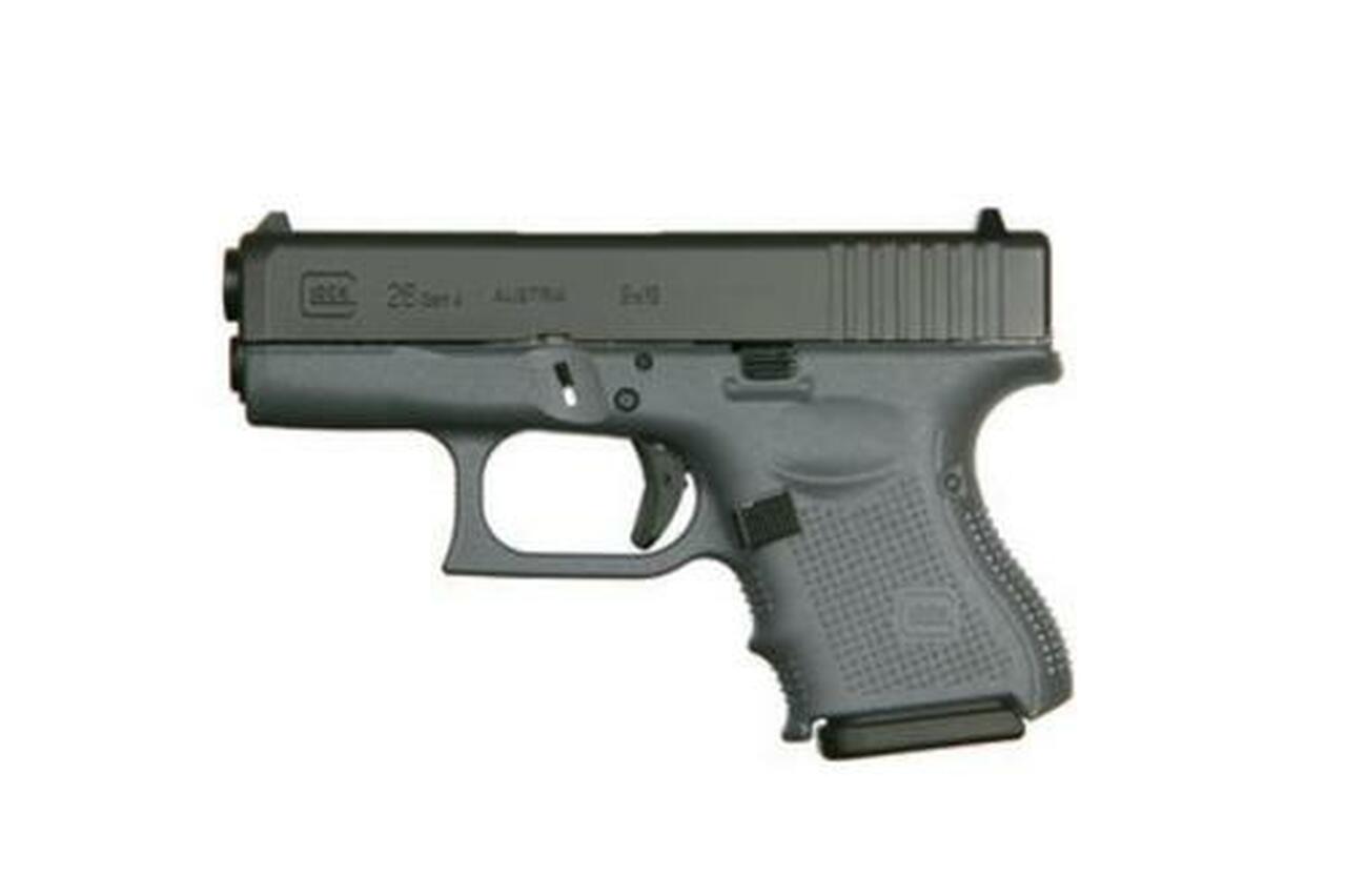 Glock G26 Gen4, 9mm, 3.46″,, , Gray Frame, 10 rd