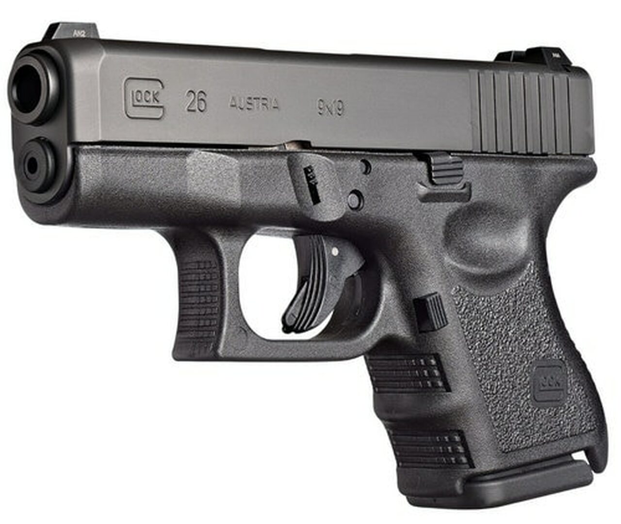 Glock G26 Subcompact Double 9mm 3.4″ Barrel, Black, 10rd