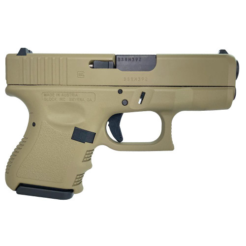 Glock G27 Gen 3 Custom 40 Smith & Wesson, 3.4″ Barrel, “FDE”, 9rd
