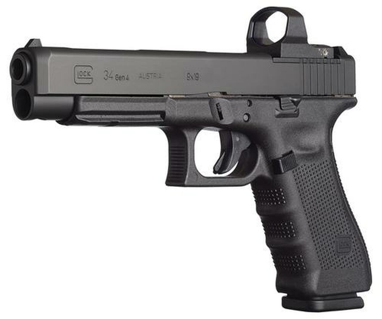Glock G34 Gen4 MOS 9mm 5.3″ Barrel, Adjustable Sights, 10 Rd Mag, Modular Optic System