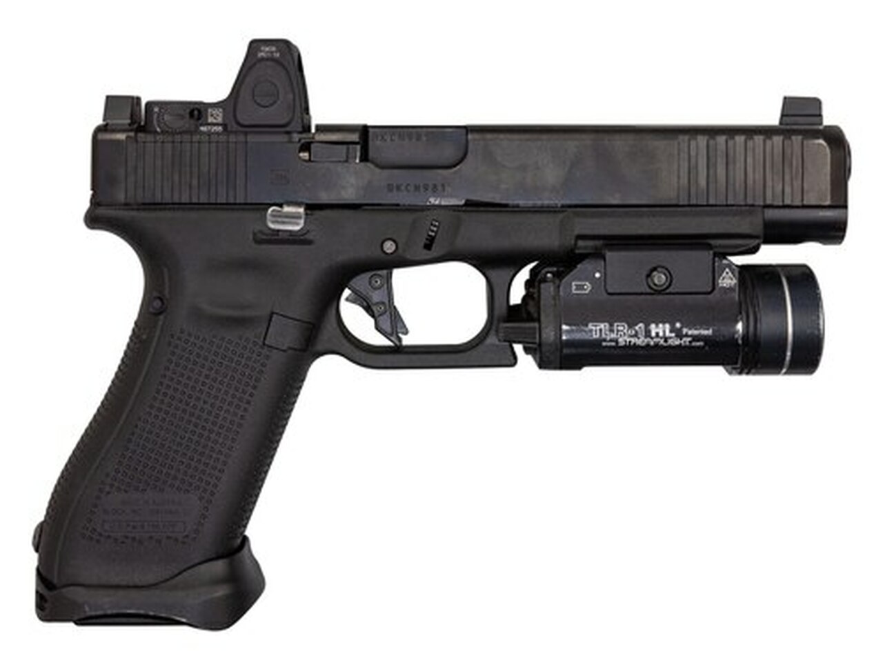 Glock G34 Gen5 MOS 9mm, Used, 5.3″ Barrel, Suppressor Sights, Front Serrations, 17rd