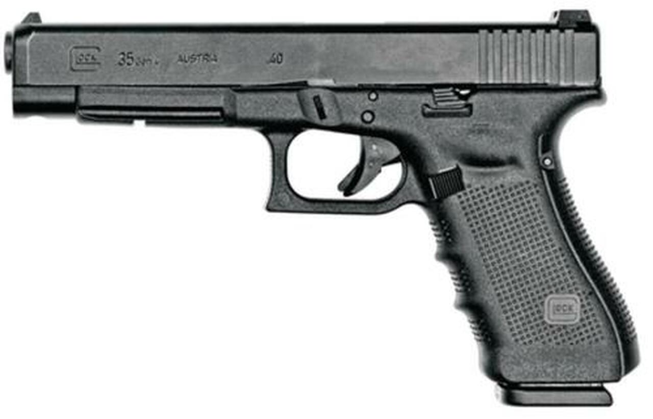 Glock G35 Gen4 .40 SW, 5.32″, Barrel, Black, Adjustable Sights, 10rd